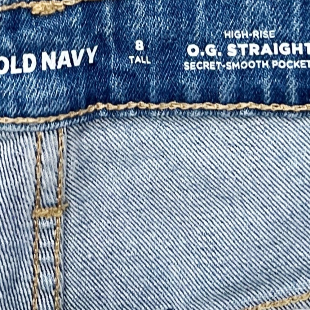 NWT Old Navy High-Waisted O.G. Straight Ripped Jeans - Picture 6 of 9